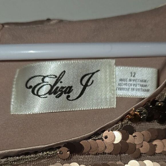 Eliza J Gold Sequin Sheath Mini Dress - Picture 2 of 6